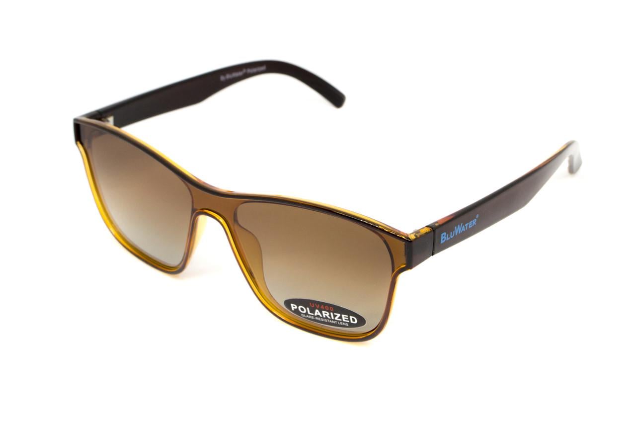 Очки поляризационные BluWater Saltee Polarized Коричневый с градиентом в коричневой полупрозрачной оправе (69962426490398)