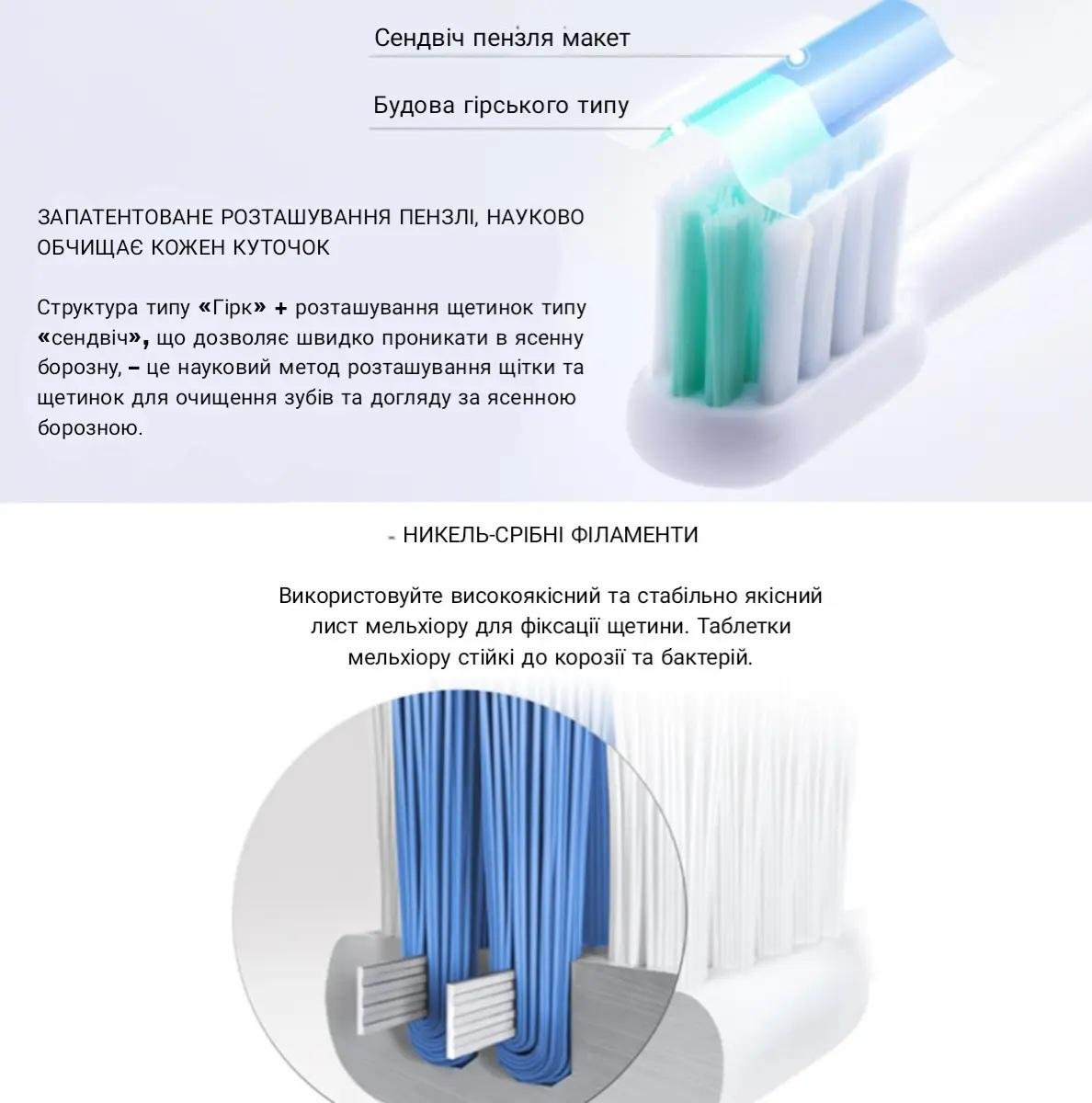 Насадки до електричної зубної щітки Dr.Bei Standard Gingival Protection Brush Head Sensitive (3091151) - фото 9 Насадки до електричної зубної щітки Dr.Bei Standard Gingival Protection Brush Head Sensitive (3091151) - фото 9