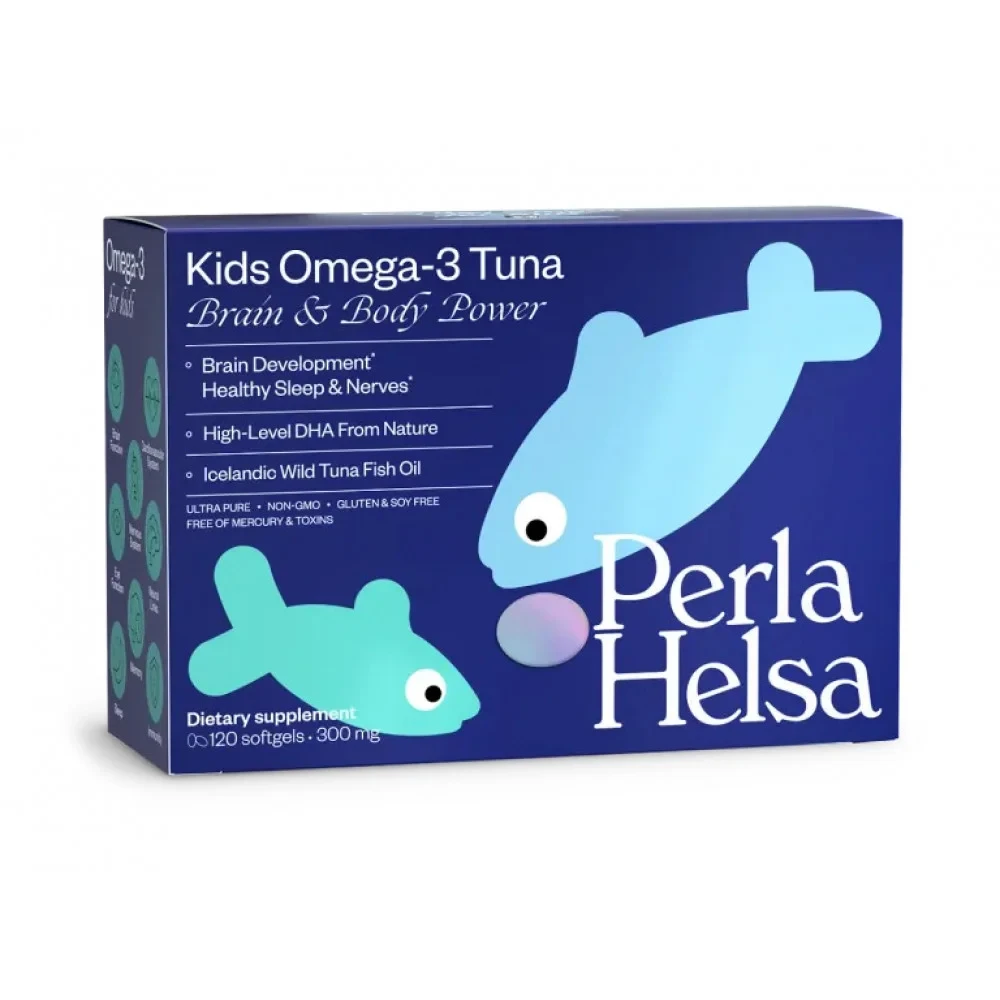 Диетическая добавка для детей Perla Helsa KIDS из Омега-3 Tuna 120 капсул по 300 мг (1420) Диетическая добавка для детей Perla Helsa KIDS из Омега-3 Tuna 120 капсул по 300 мг (1420)