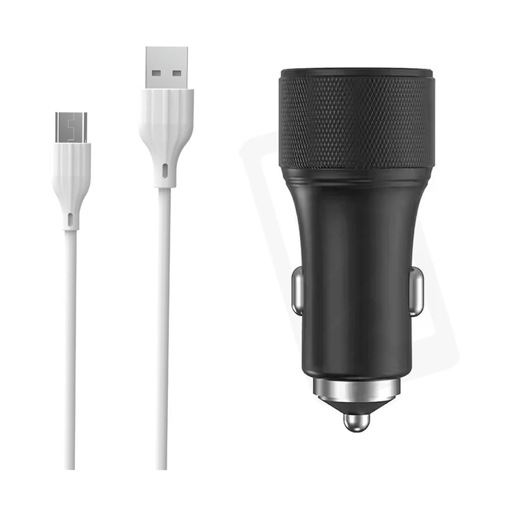 Автомобільний зарядний пристрій Aspor A905 2USB/3A/36W та USB кабель Type-C Графіт (920050)