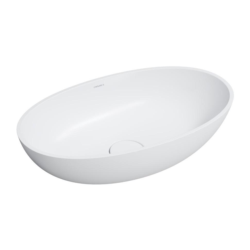 Умывальник Omnires Shell 60x35 White Matt (SHELLUNBM)