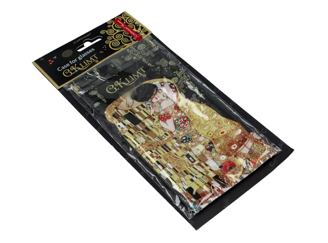 Футляр для очков мягкий Carmani Г.Климт Поцелуй 9х18 см (021-8312)