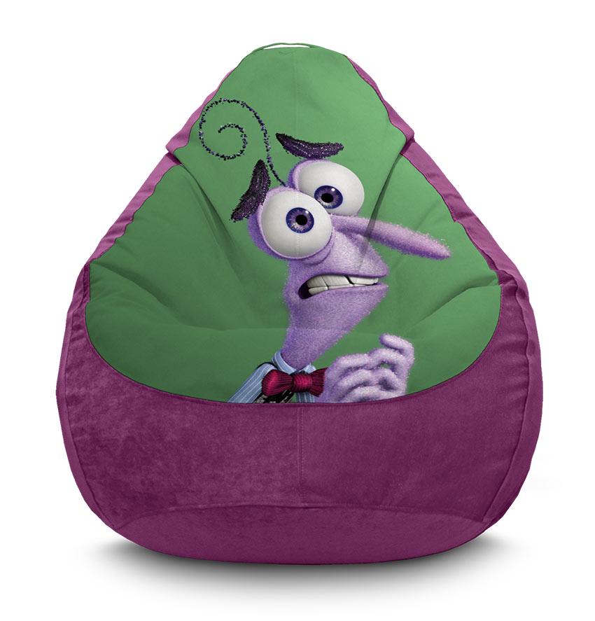 Кресло-мешок iPuff Inside out Fear флок XL 80x110 см Фиолетовый (113676)