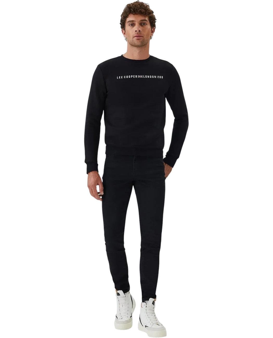 Світшот чоловічий Lee Cooper Steward 241LCM241003.8101 XXL Чорний (8682272500185) - фото 2