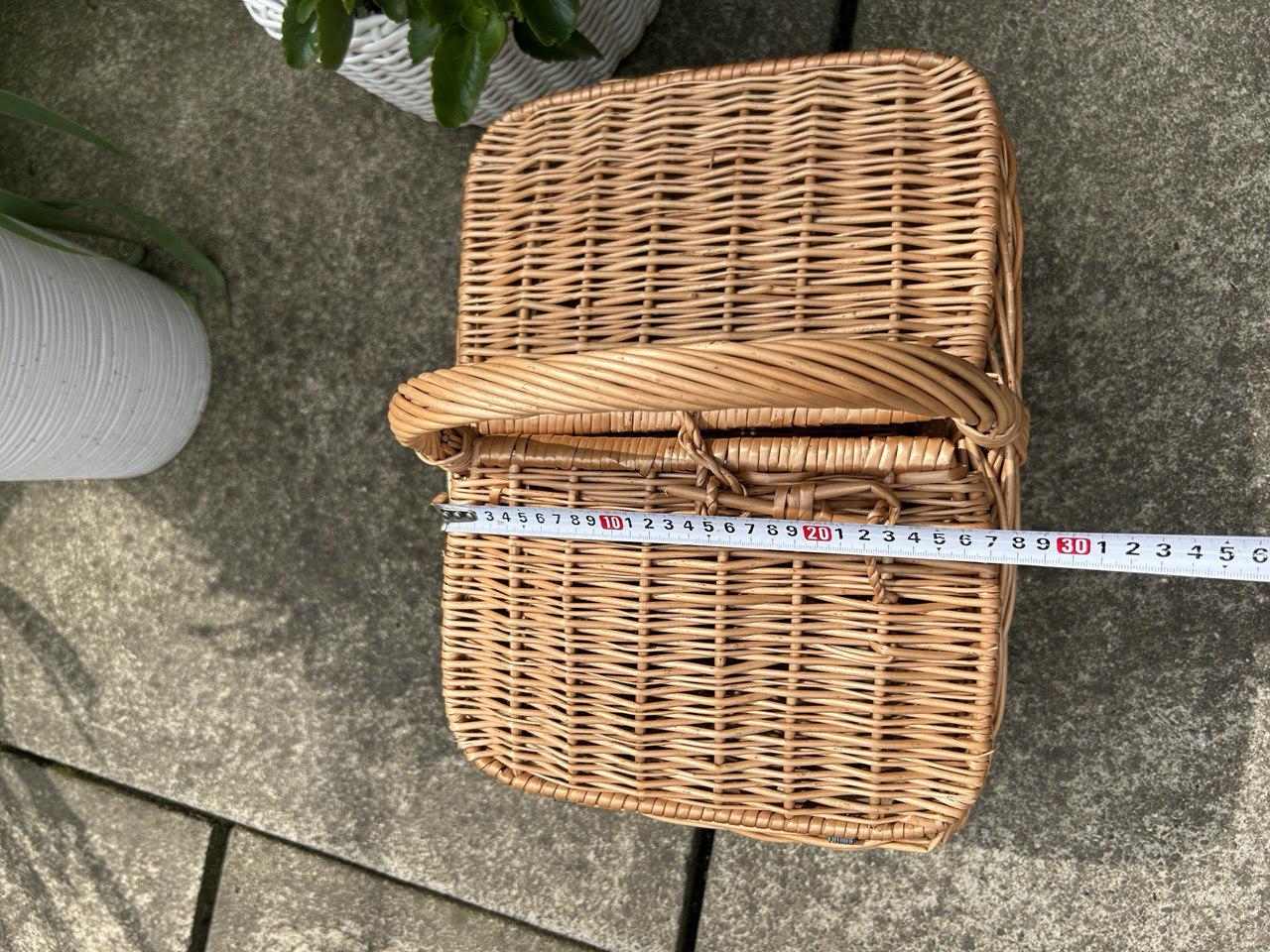 Корзина плетеная Сімейний Затишок из лозы с ручкой и крышкой - фото 5