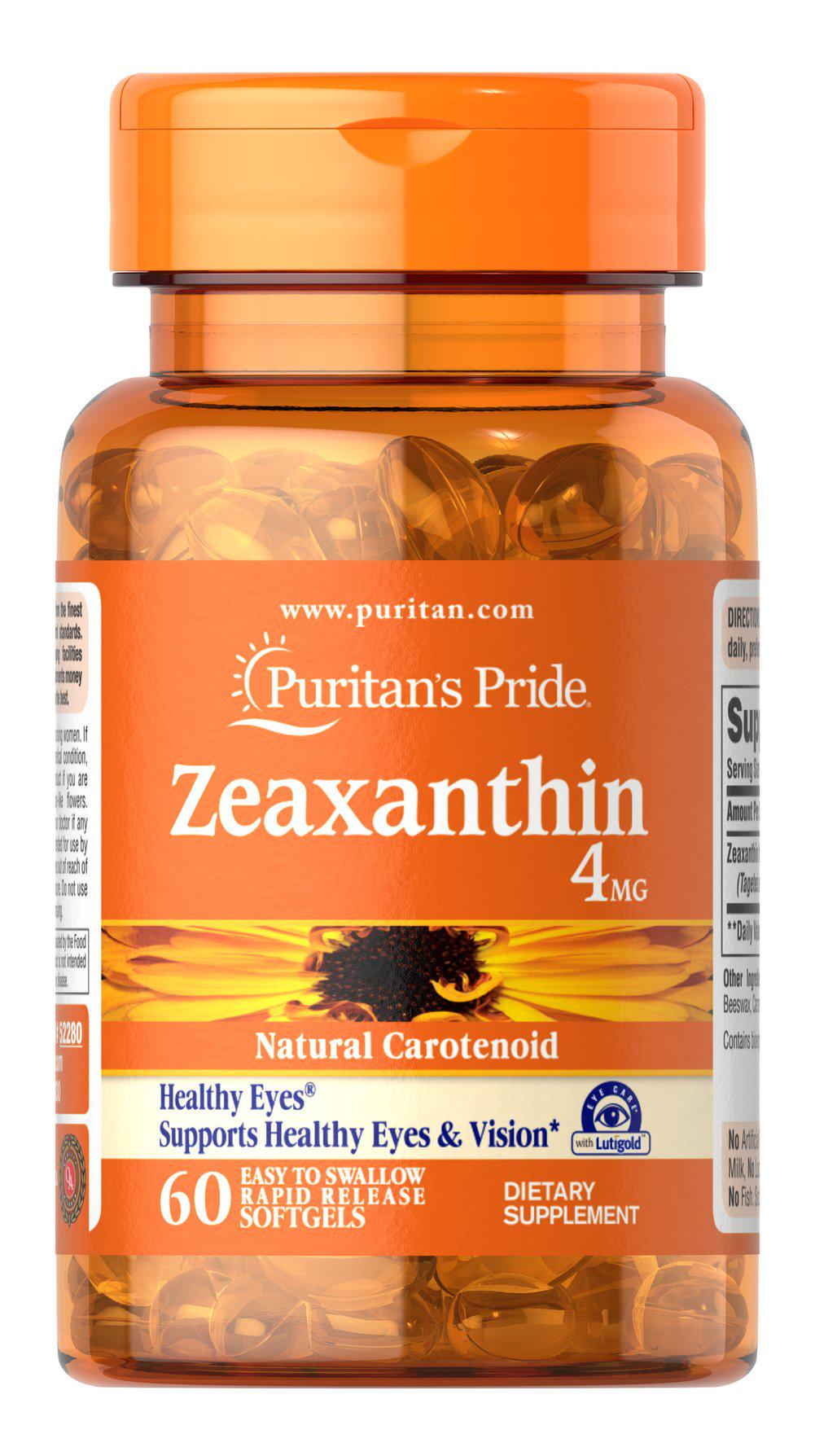 Комплекс для профілактики зору Puritan's Pride Zeaxanthin 4 мг 60 Caps