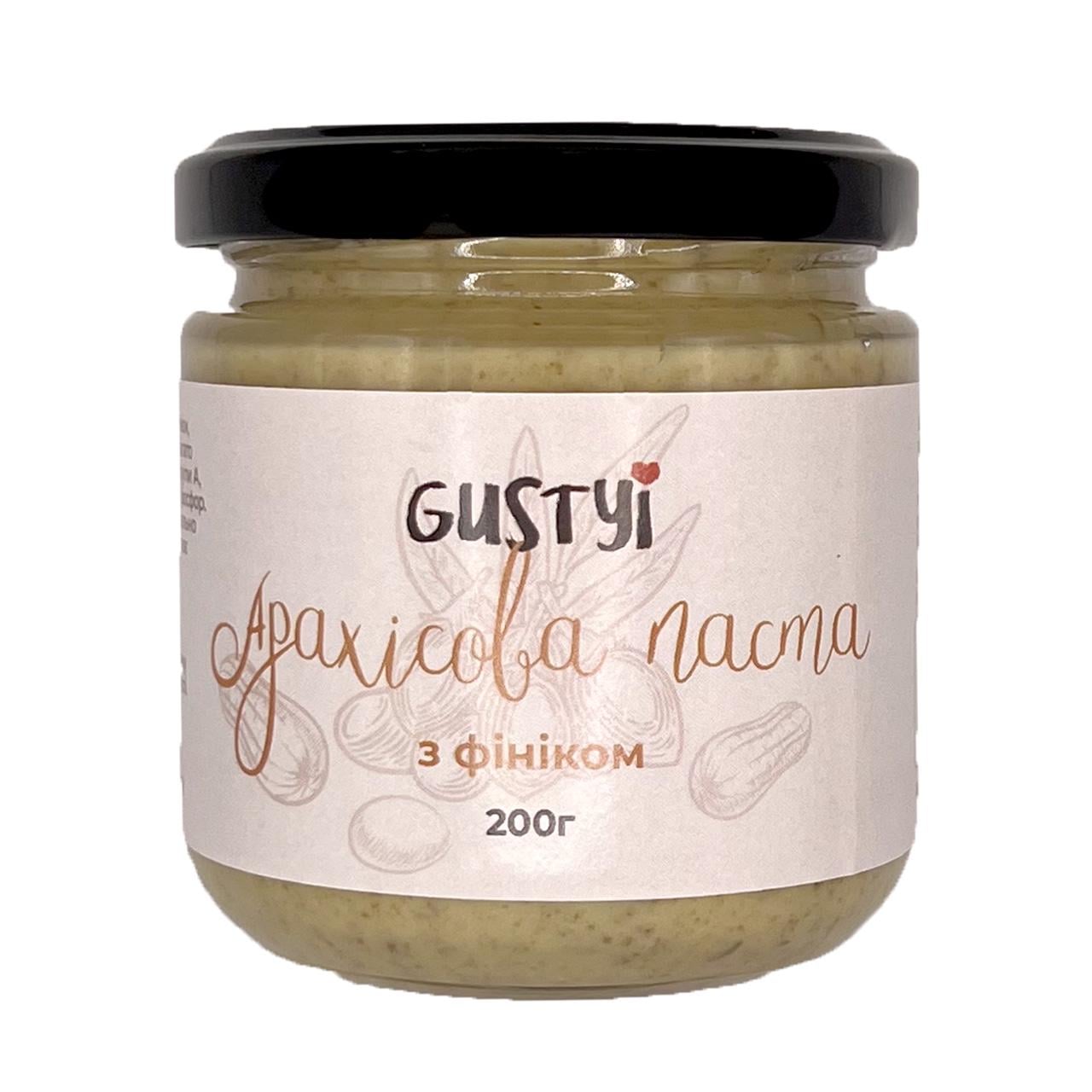 Арахисовая паста с финиками ТМ Gustyi 200 г (10817844)