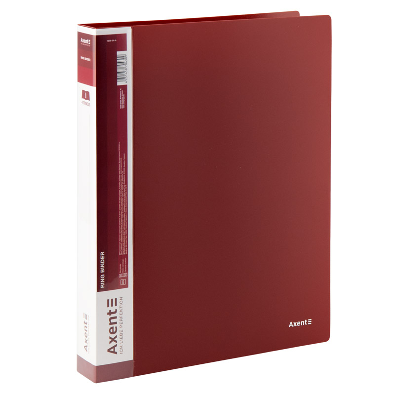 Папка на 4-х кольцах Axent 35 мм Бордовый (1208-04-A)