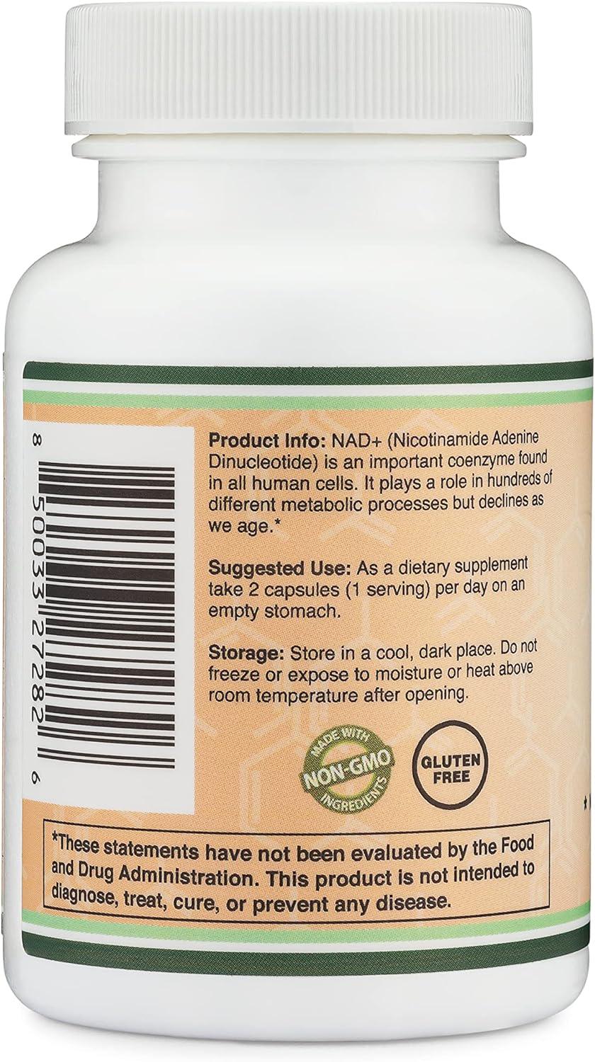 Нікотинамід аденін динуклеотид NAD Double Wood NAD Nicotinamide Adenine Dinucleotide 500 mg 60 capsules - фото 3