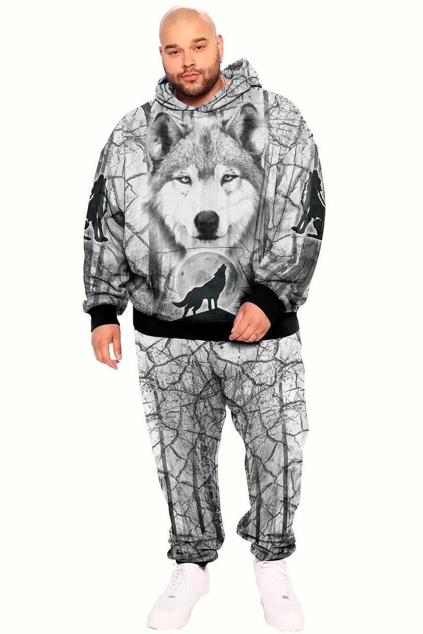 Спортивний костюм чоловічий Вовк 4XL Сірий (10062)