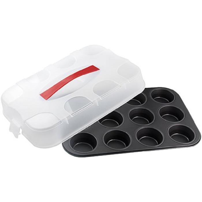 Форма для выпечки Dr. Oetker Bake Go на 12 мафинов с крышкой (33972103)
