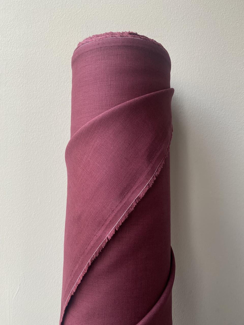 Ткань рубашечно-платьевая LINEN PLUS льняная 143 см 1283 Бордовый - фото 1 Ткань рубашечно-платьевая LINEN PLUS льняная 143 см 1283 Бордовый - фото 1