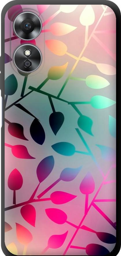 Чехол на Oppo A17 Листья (2235b-2954-42517)