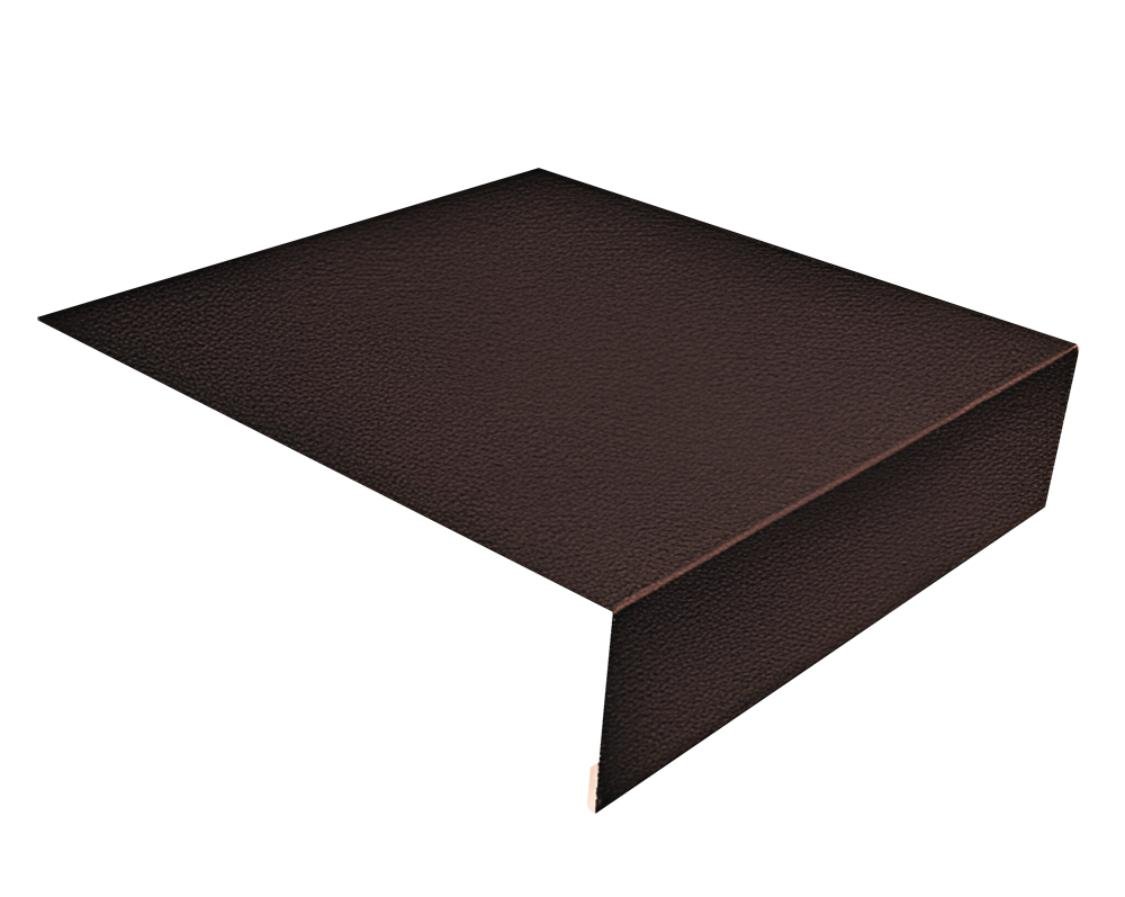 Планка лобовая матовая 100 мм 2 м RAL8019 (213552)