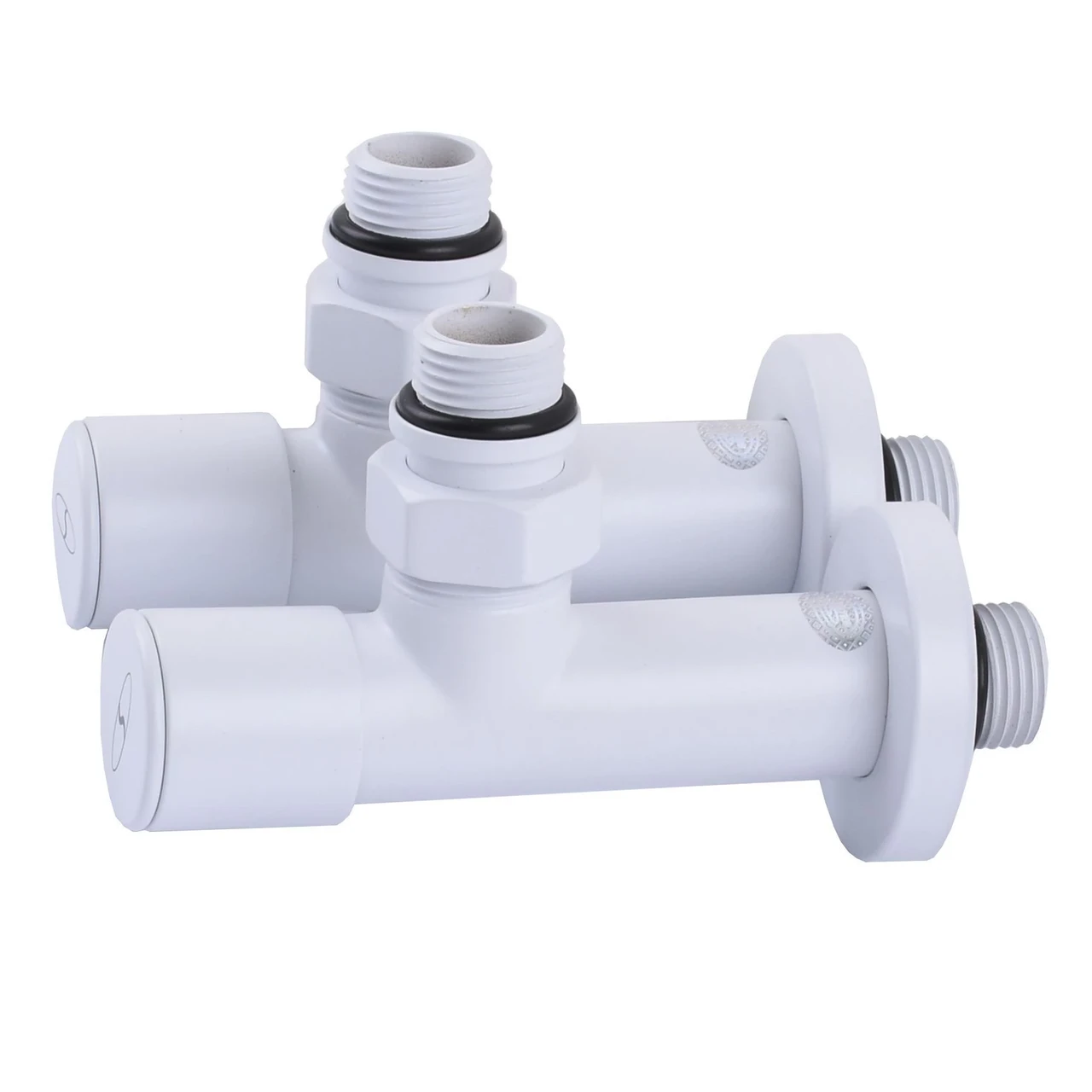 Комплект кранов вентильных угловых с американкой Solomon LUX 1/2" 7777 White (23500560) - фото 2 Комплект кранов вентильных угловых с американкой Solomon LUX 1/2" 7777 White (23500560) - фото 2