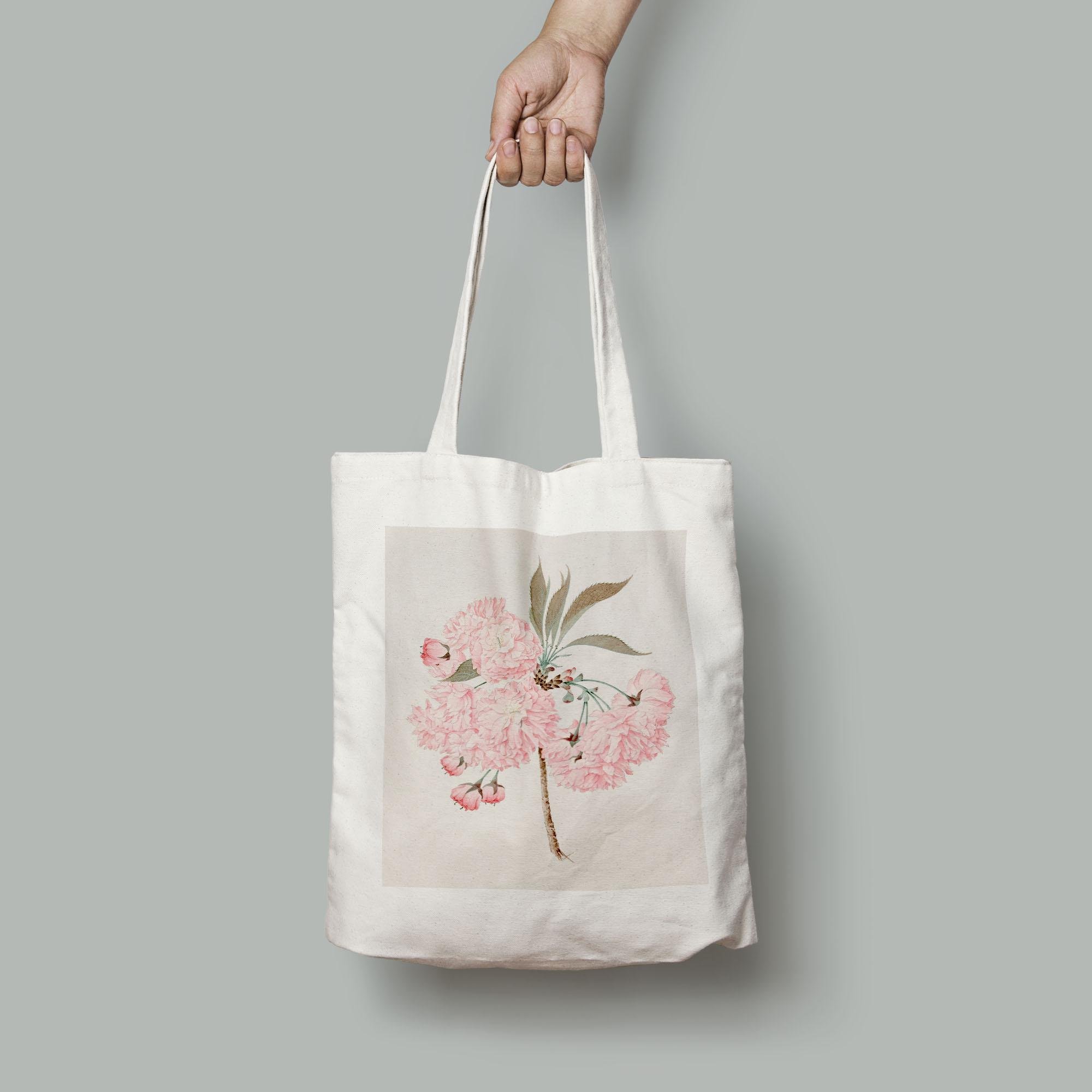Эко-сумка Винтажный цветочный принт Японская вишня шопер (Flowers_1919002_Bag)