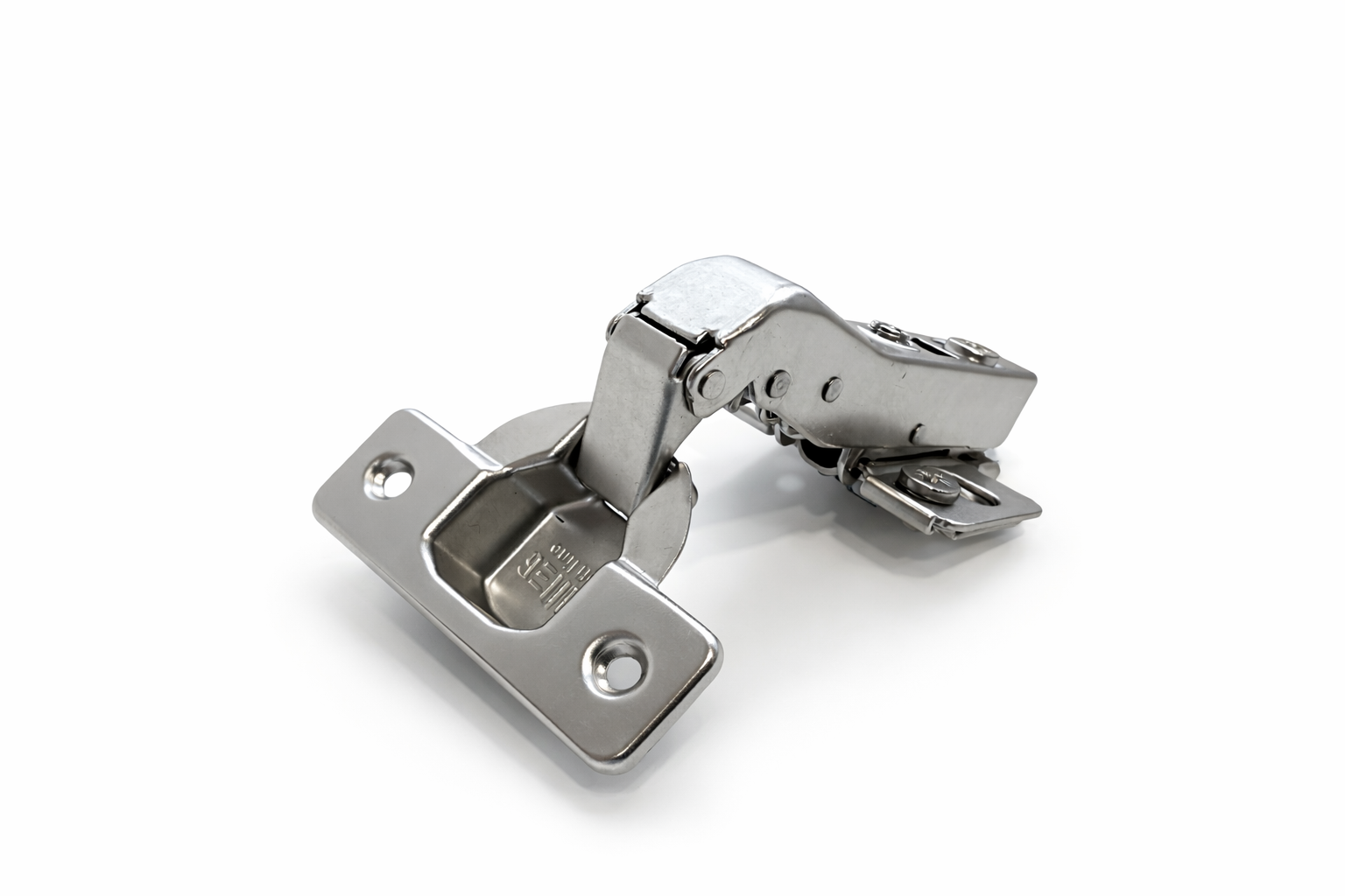 Петля меблева Muller кутова 45° Clip-On D 35 мм з доводчиком 3D Нікель (MP0046) Петля меблева Muller кутова 45° Clip-On D 35 мм з доводчиком 3D Нікель (MP0046)