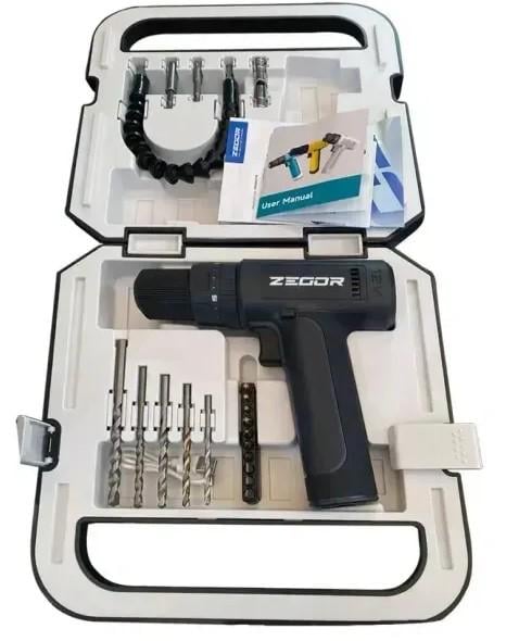 Шуруповерт аккумуляторный Zegor CDBK-12H Black Seven PROFESSIONAL ударный АКБ 12V 2 Ah (38363446)