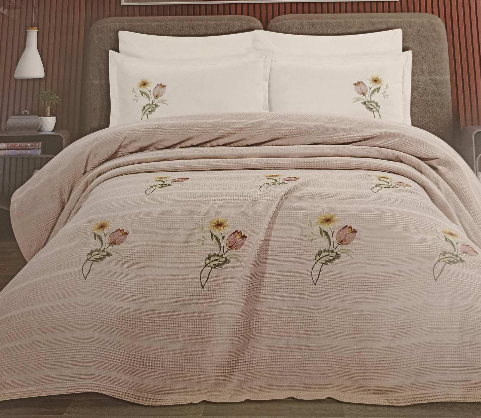 Набір покривал із наволочками Pique Batunur Nare 240х260 см Cappicino (CN37859) - фото 2 Набір покривал із наволочками Pique Batunur Nare 240х260 см Cappicino (CN37859) - фото 2