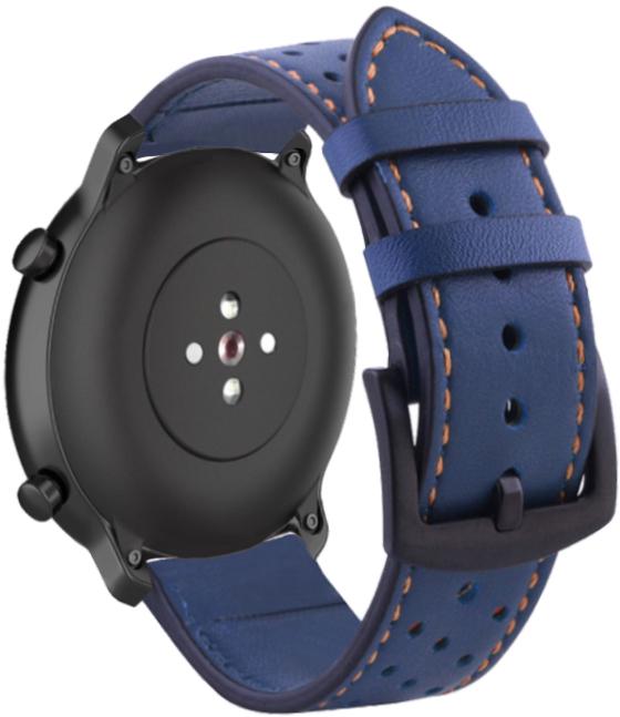 Ремешок кожаный Classico для Amazfit GTR 47 мм Blue (16906)