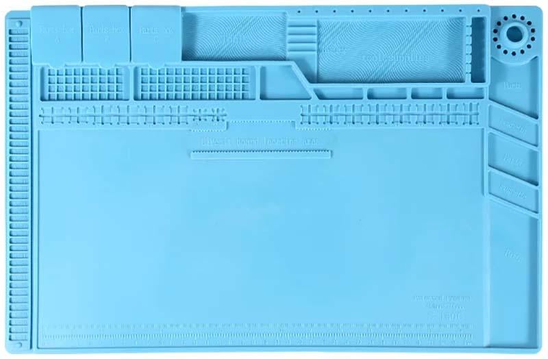 Коврик силиконовый для пайки TE-160C термостойкий 450x300 мм Blue (2000996208686) Коврик силиконовый для пайки TE-160C термостойкий 450x300 мм Blue (2000996208686)