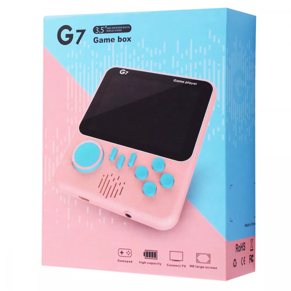 Приставка портативна консоль Game Box G7 500 мАч ігрова Pink - фото 3