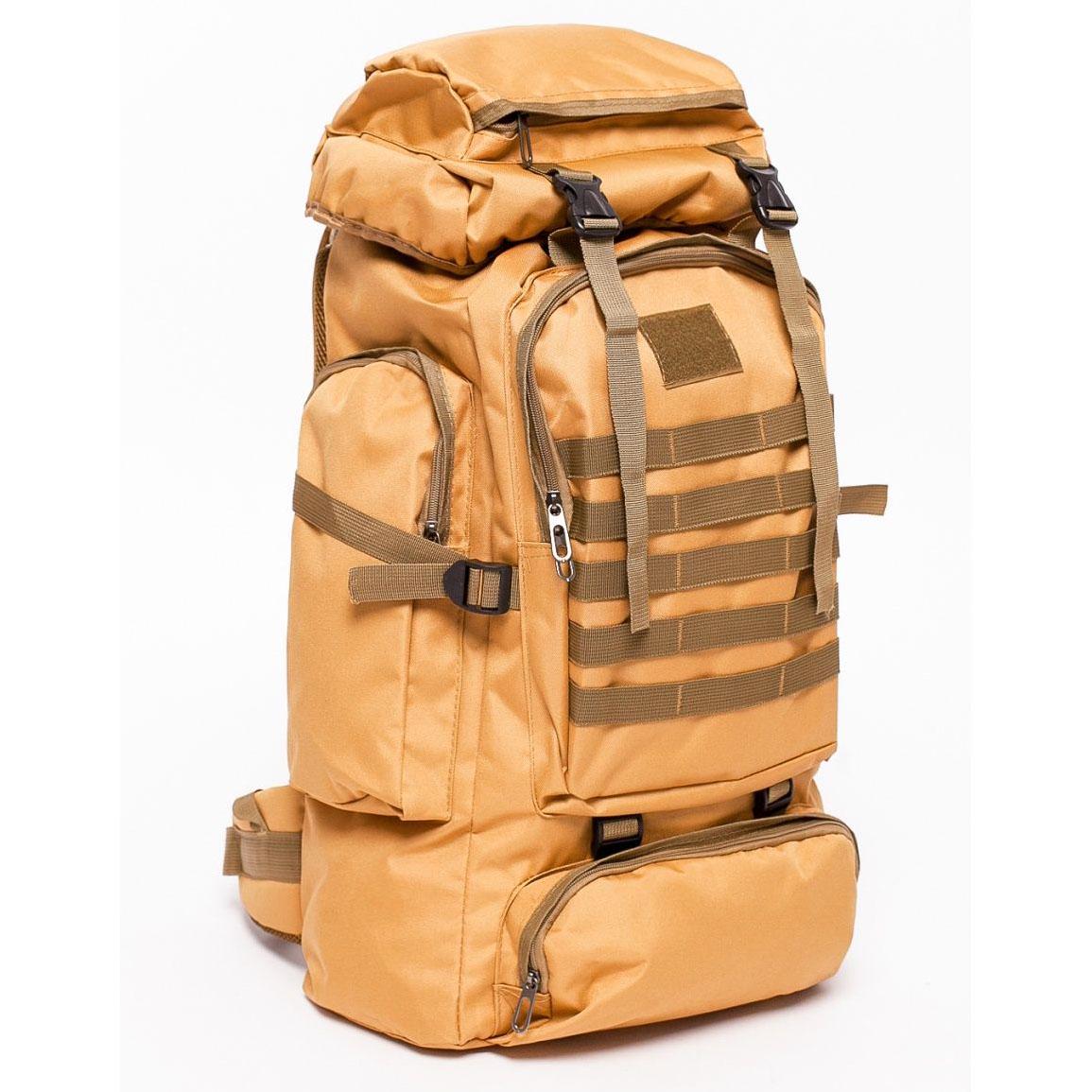 Рюкзак похідний Light Tactic 1200D система Molle баул кордура 70 л 39x22x80 см Coyote (784779465)