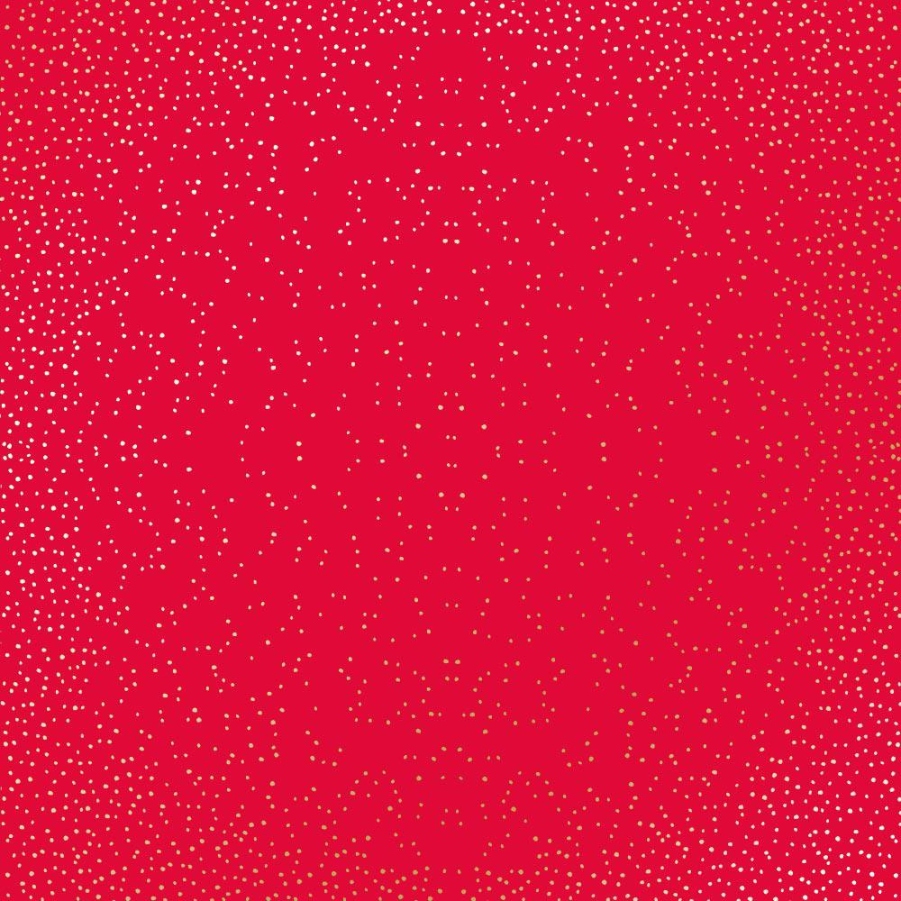 Лист бумаги односторонний Golden Mini Drops с фольгированием 30,5х30,5 см Poppy Red