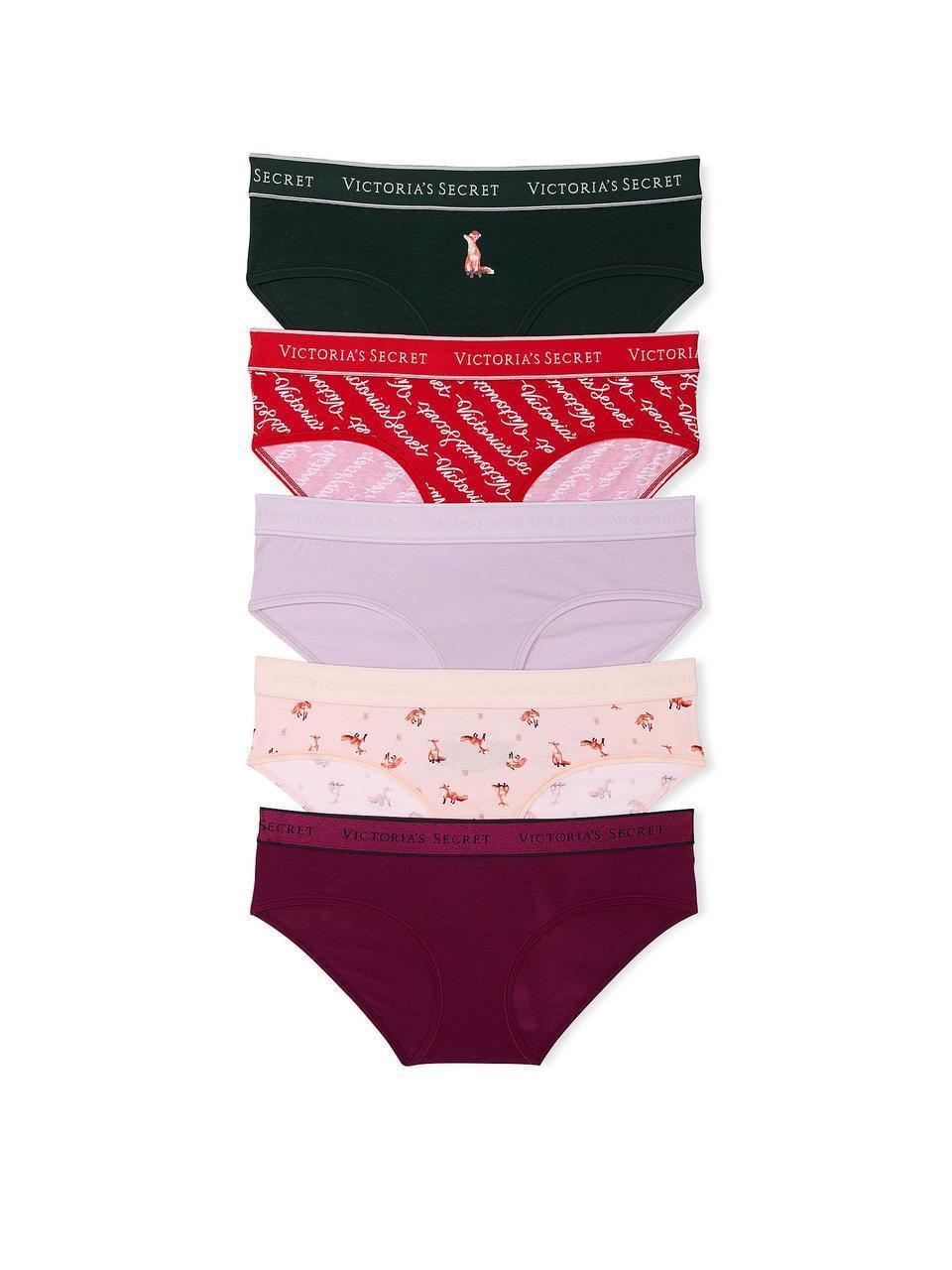 Набор трусиков Victoria Secret Cotton Logo M 5 шт. Разноцветный (2473973627)