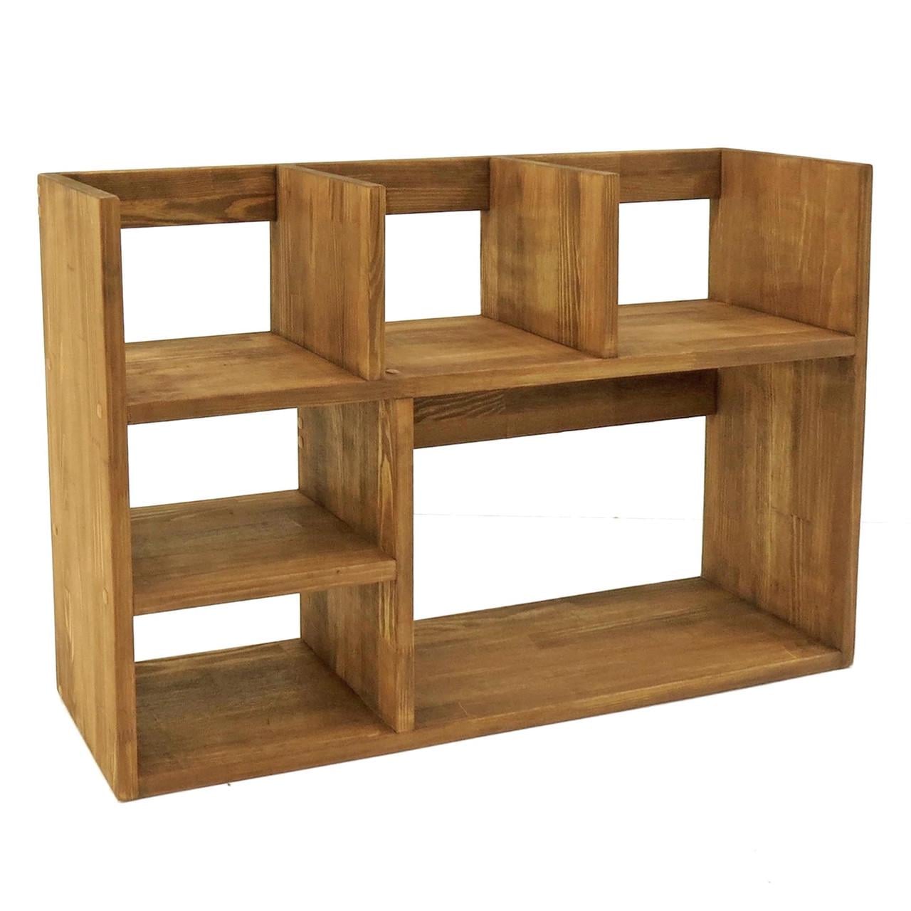 Полка-надстройка настольная из дерева Овелия сиена (АКД-013505)