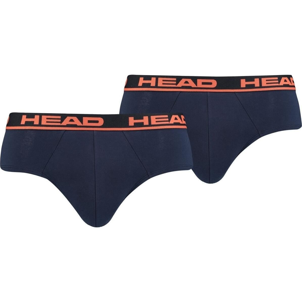 Трусы брифы Head BOXER BRIEF 2P 100001753-003 2 шт. XL Темно-сине-оранжевый (56916-53)