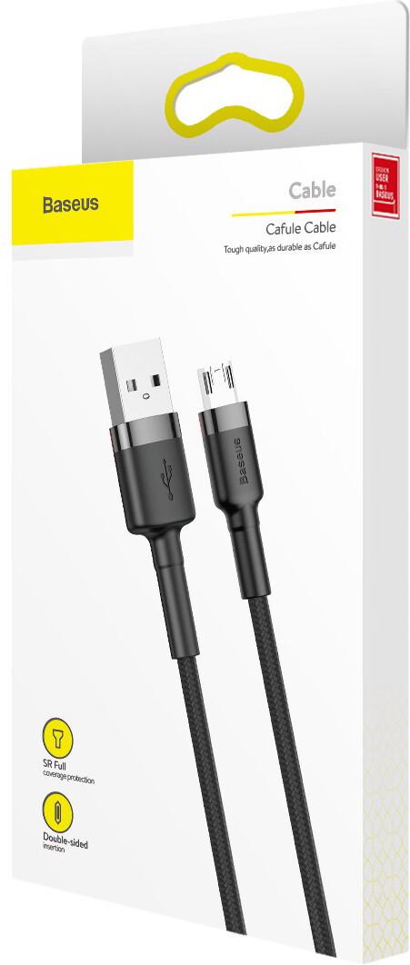 USB кабель BASEUS Micro USB Сafule 1,5A 2 м Black - фото 8