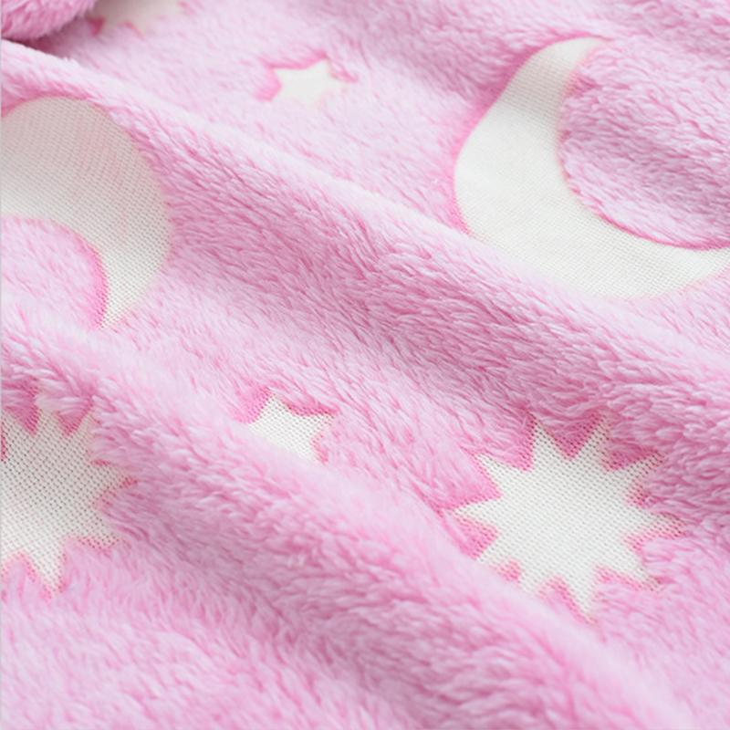 Плед що світиться в темряві BLANKET із зірками 120х150 см Pink (4727bacd) - фото 8