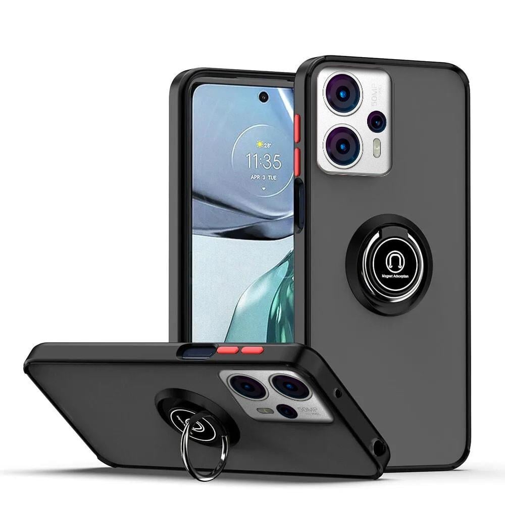 Захисний чохол MatteLuxe Motorola G23 (з кільцем) Black (34068-2B)