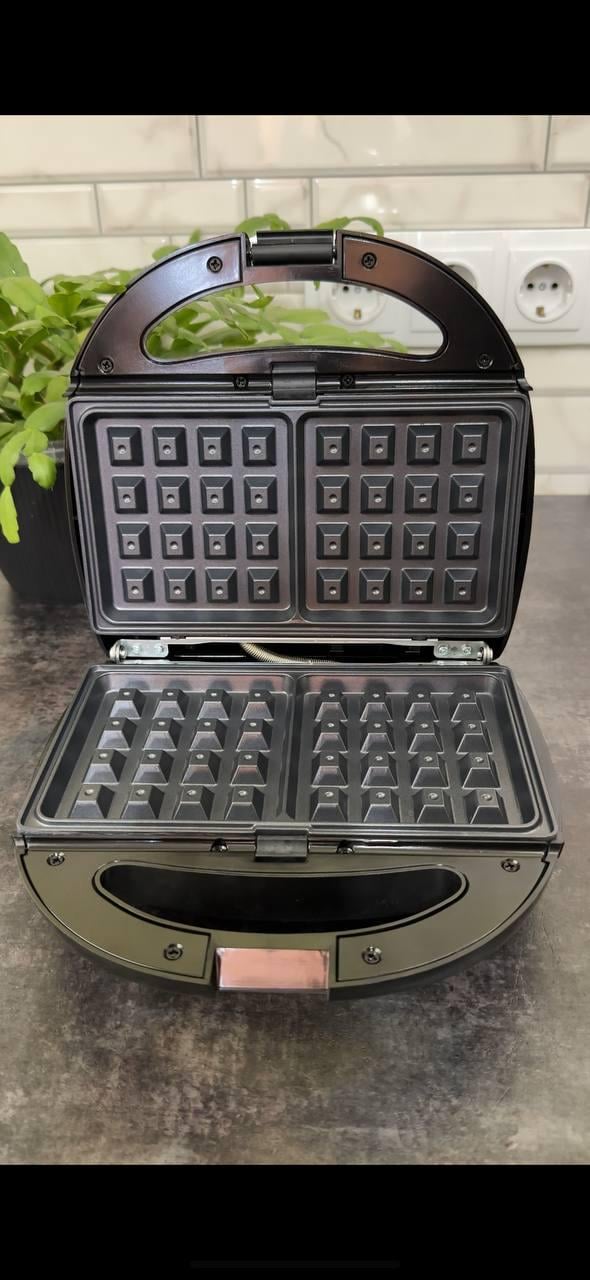 Мультипекар 4в1 1000 Вт 12 см Чорний - фото 2 Мультипекар 4в1 1000 Вт 12 см Чорний - фото 2