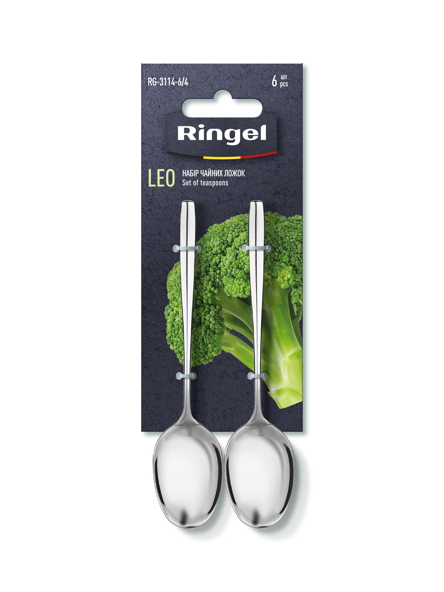 Набор столовых чайных ложек RINGEL Leo из нержавеющей стали 146 мм 6 шт. (RG-3114-6/4)