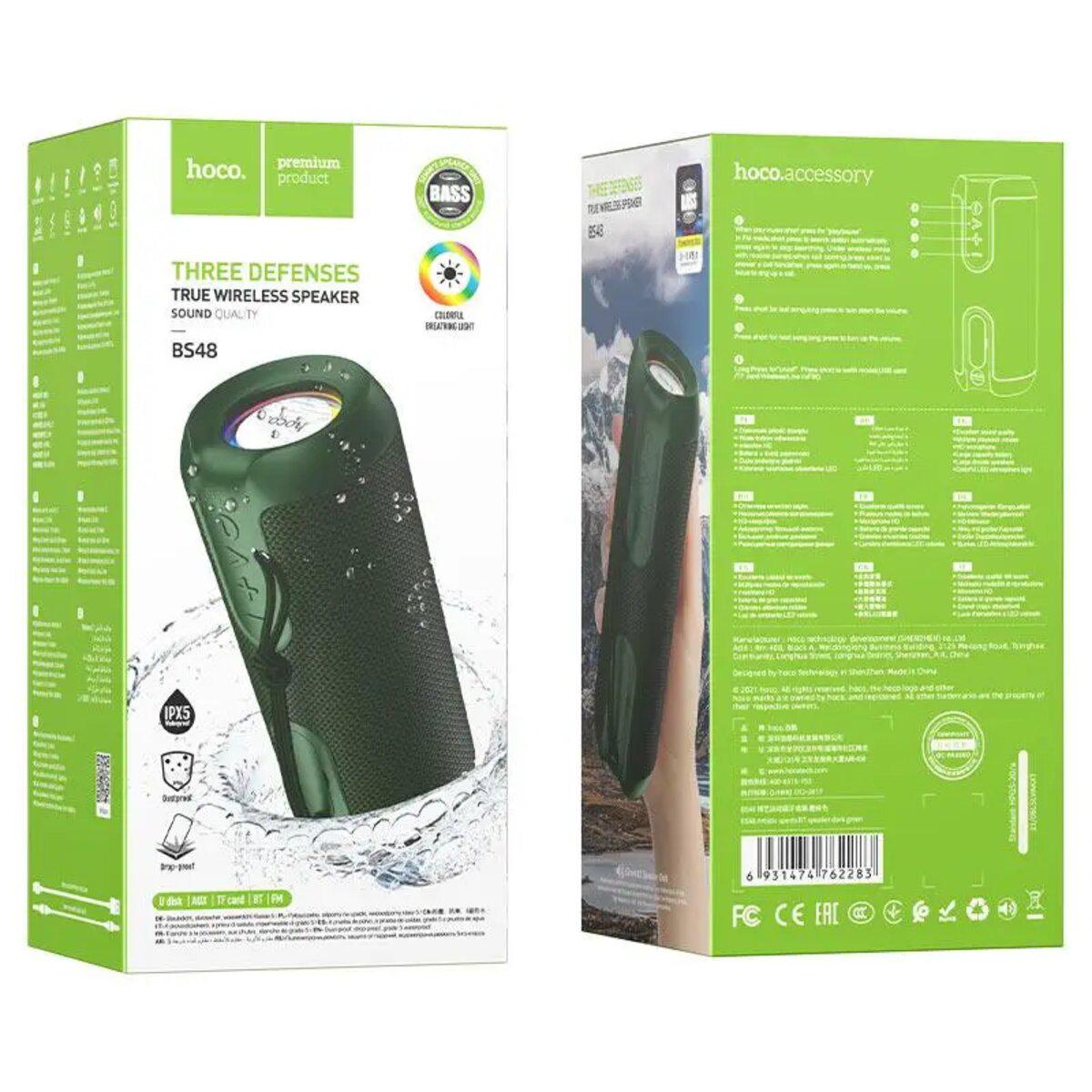 Портативна колонка HOCO BS48 Artistic Sports BT Speaker Bluetooth Dark Green (000079) - фото 2