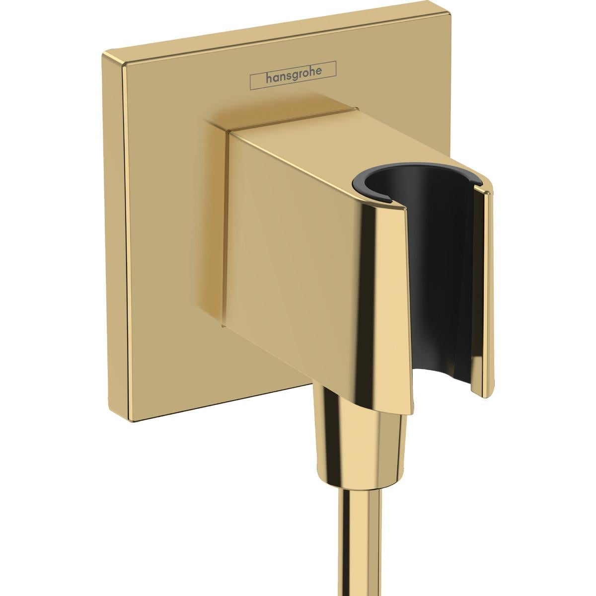 Шланговое подключение Hansgrohe FixFit Porter E с защитой от обратного потока Золотой матовый (26889990)