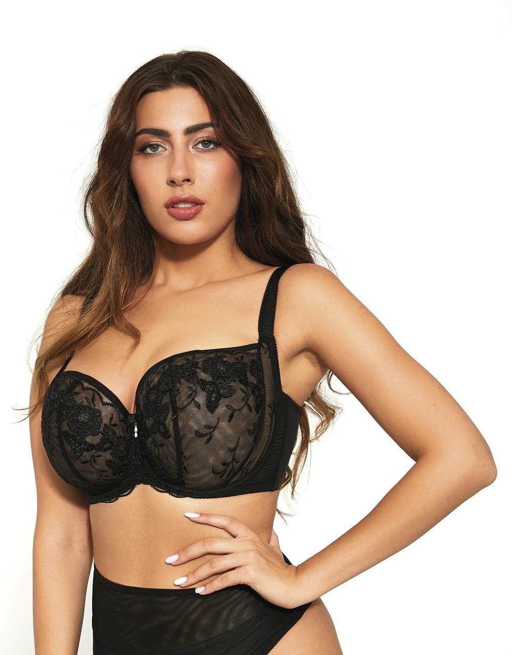 Бюстгальтер з мереживом Kris Line Beth halfcupsoft 70G Чорний (1745397614)