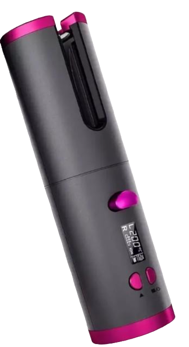 Стайлер для завивки волос Ramindong Hair curler WM-002 беспроводной с керамическим покрытием Серо-розовый - фото 1