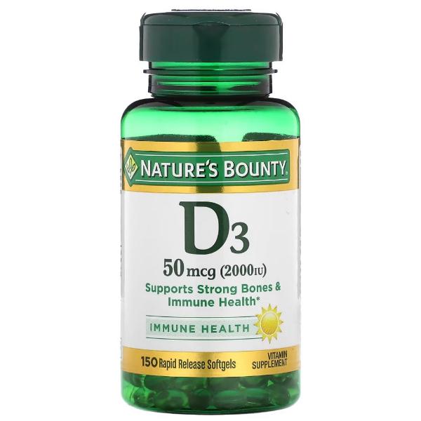 Витамин D Nature's Bounty Vitamin D3 50 мкг 2000 IU 150 капс. (000021698) Витамин D Nature's Bounty Vitamin D3 50 мкг 2000 IU 150 капс. (000021698)