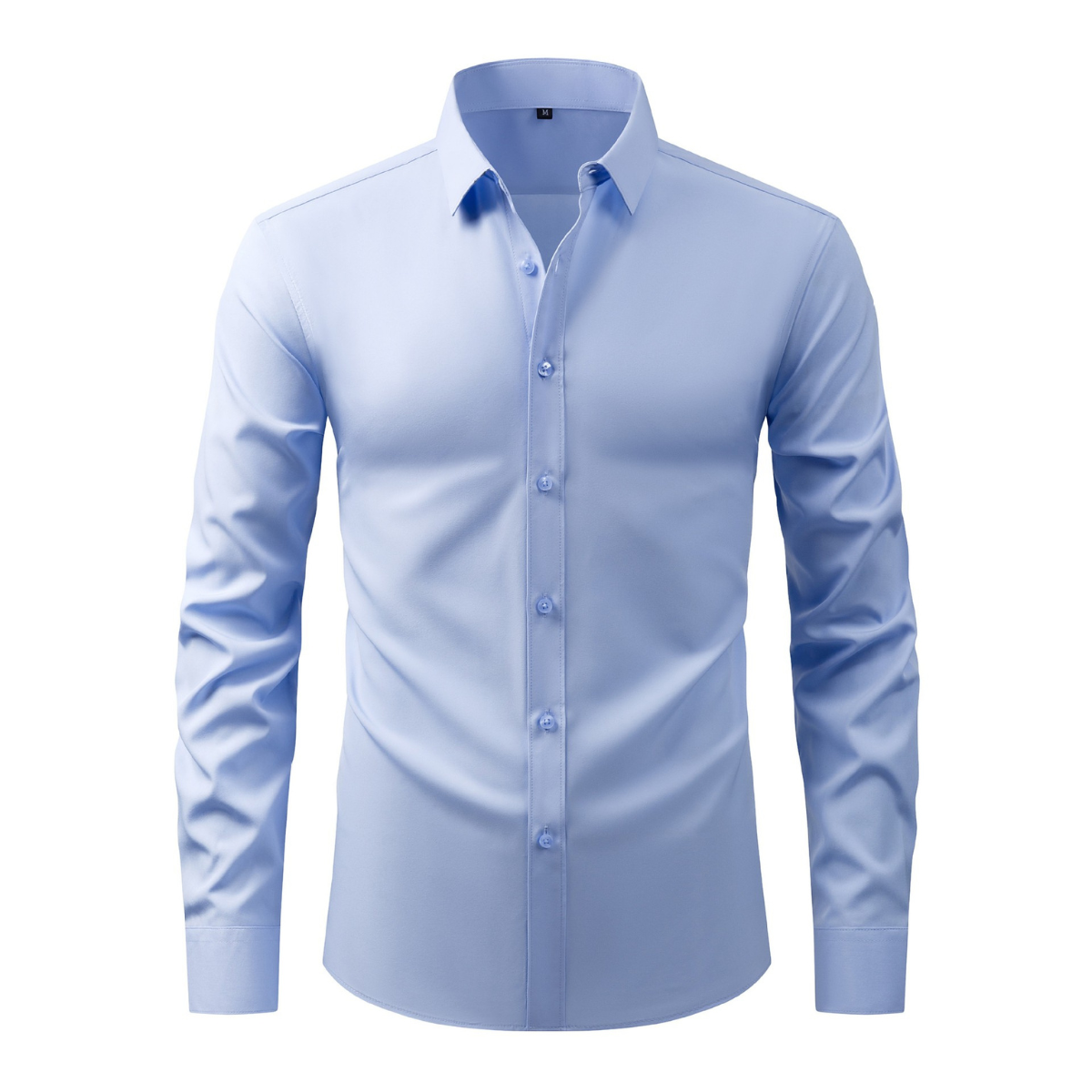 Рубашка мужская SlimFit классическая с длинным рукавом XS/S Голубой (3654)