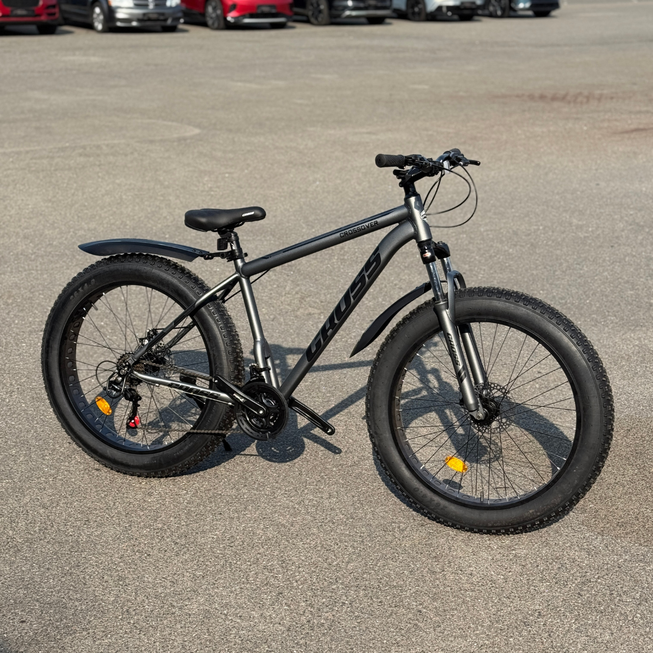 Фетбайк алюминиевый Cross Kayot 26/4,0" с амортизатором Shimano Черно-серый (7c0c611d) - фото 1