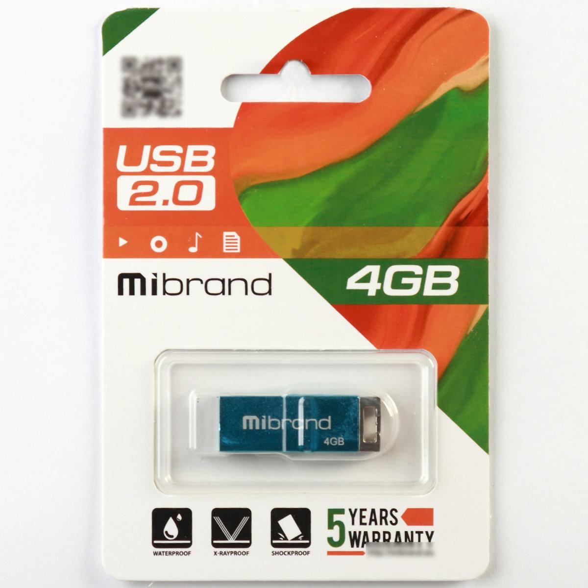 Флешка для ноутбука Flash Mibrand USB 2.0 Chameleon 4Gb Light blue (MI2.0/CH4U6LU) - фото 2