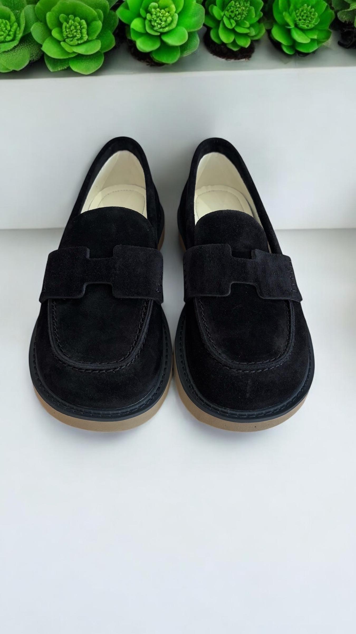 Лоферы анатомические женские натуральная замша MARANDI р. 41 Черный (AnLof-Z-41-black) - фото 2 Лоферы анатомические женские натуральная замша MARANDI р. 41 Черный (AnLof-Z-41-black) - фото 2