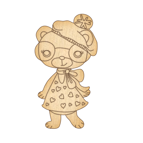 Заготовка из фанеры №82 Мишка-4 (5590)