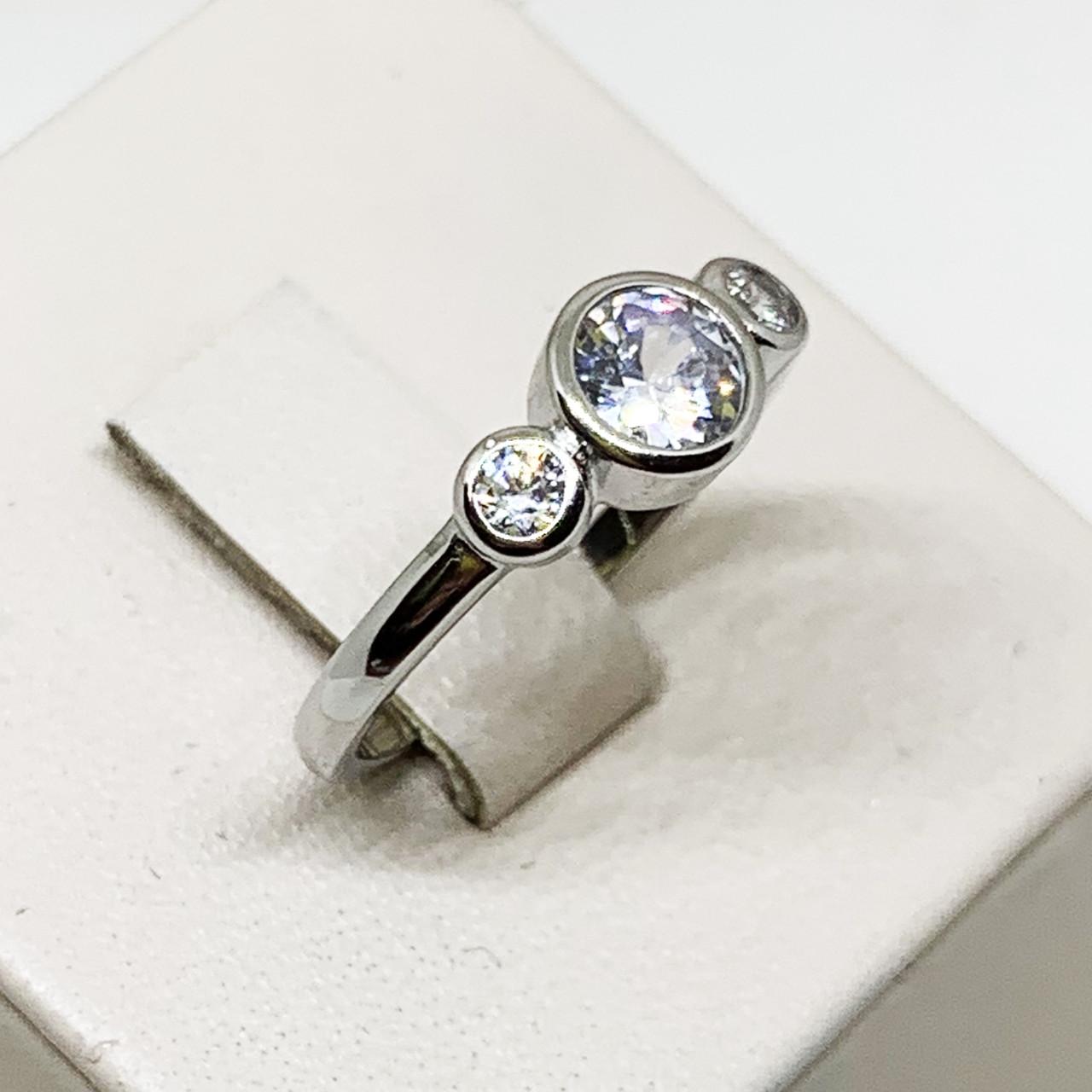 Кольцо серебряное с кубическим цирконием р. 16,5 2,67 г (1696463734)