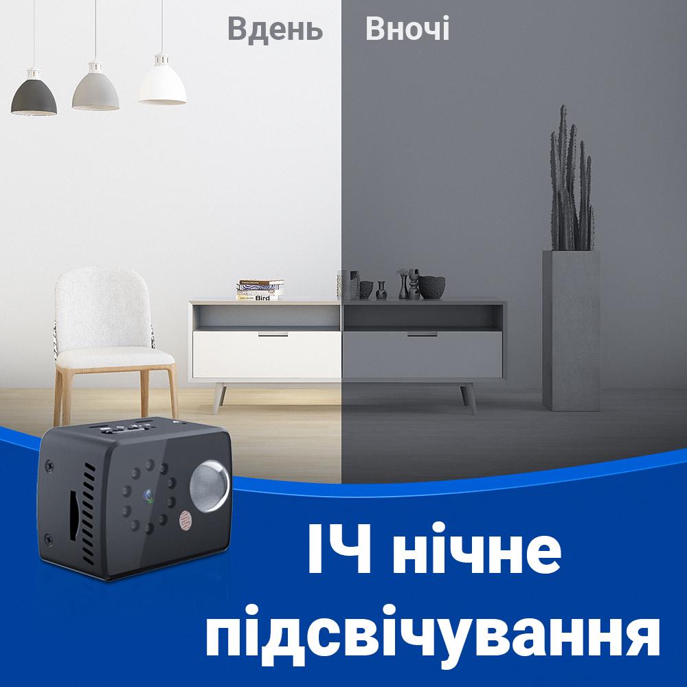 Мини камера MD20 с датчиком движения и записью с ночным виденьем - фото 7 Мини камера MD20 с датчиком движения и записью с ночным виденьем - фото 7