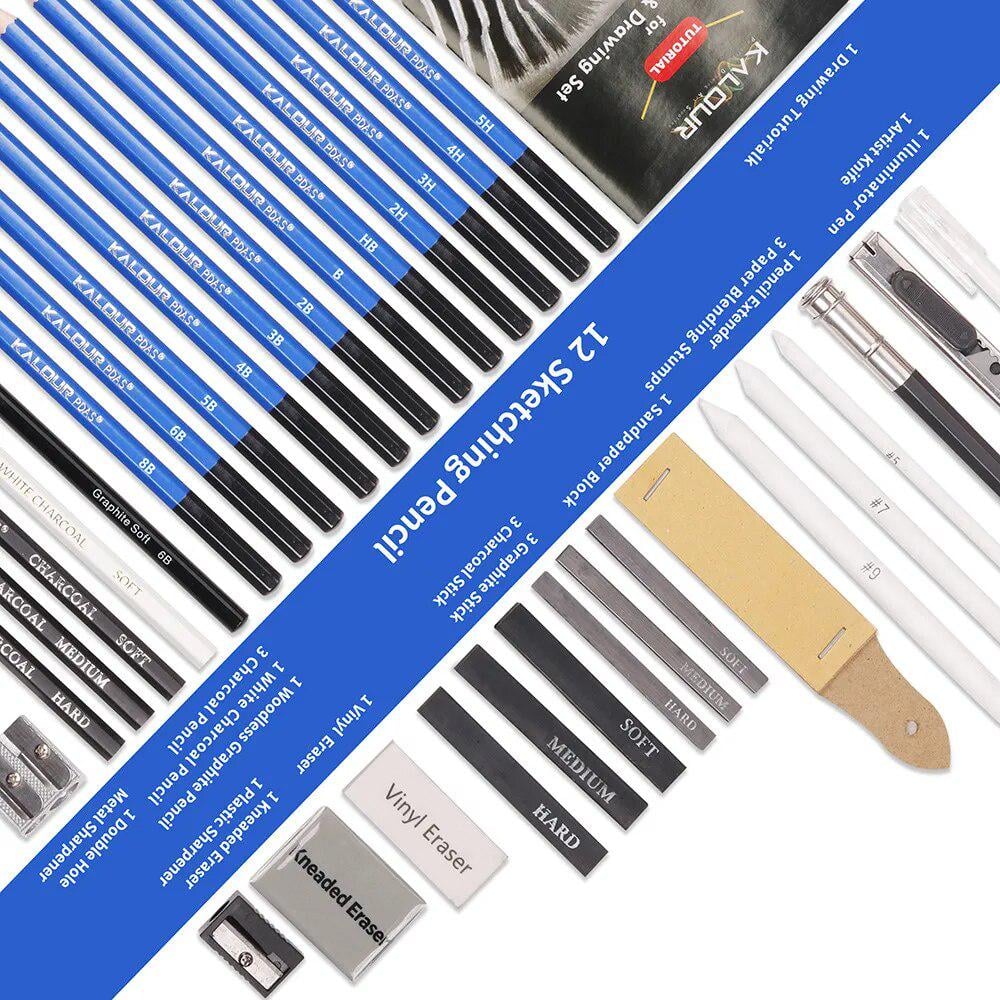 Набор для рисунка и эскизов KALOUR Premium в металлической коробке 36 пр. (YV-PST036) - фото 10 Набор для рисунка и эскизов KALOUR Premium в металлической коробке 36 пр. (YV-PST036) - фото 10