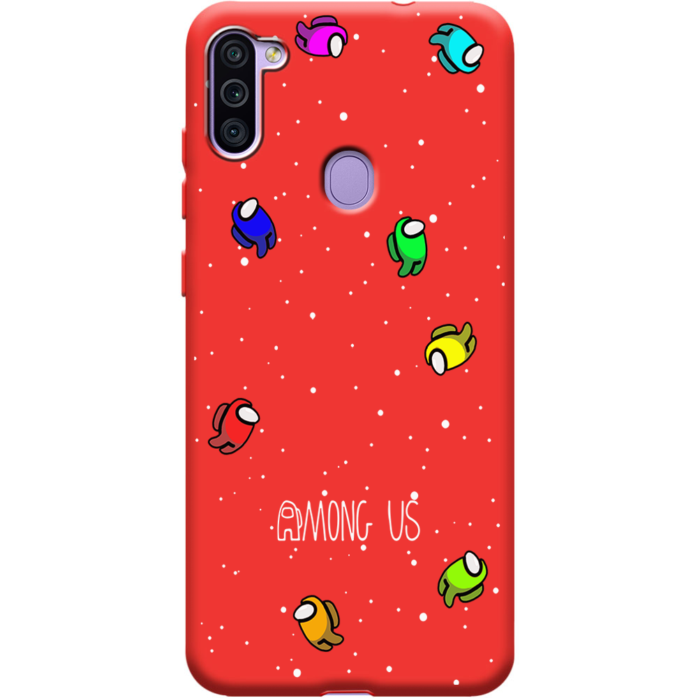 Чехол Boxface Samsung A115 Galaxy A11 Among Us Invisible Красный силикон (39628-bk76-40327)